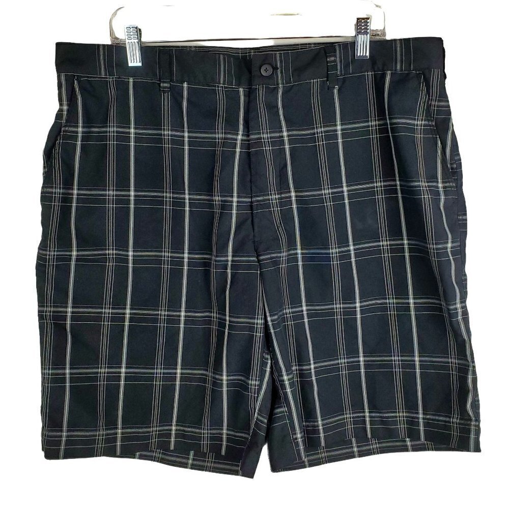 Champions Tour 38 Black Plaid Golf Shorts 10"‎